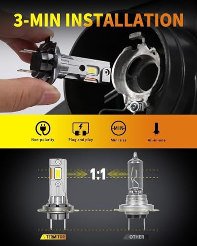000LM 6500K Cool White Hi/Low Fog Light