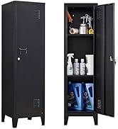 iCHENGGD Metal Locker 9 Door Storage Cabinet, Steel Storage Lockers for Employees, with Lock and ...