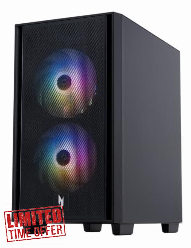 Acer Nitro 60 N60-181-UR26 Gaming Desktop | AMD Ryzen 9 7900 12 Core Processor | NVIDIA GeForce RTX 5070 Ti Graphics (1406 AI TOPS) | 32GB DDR5 | 2TB PCIe 4.0 SSD | Wi-Fi 6 802.11ax | Gigabit Etherne