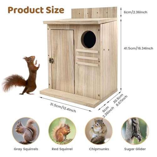 Easy Installation Nest Box for Squirrels & Small Animals