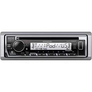 KENWOOD KMR-D382BT (50W x 4Ch) Single Din Car/Marine Stereo Head Unit with Bluetooth