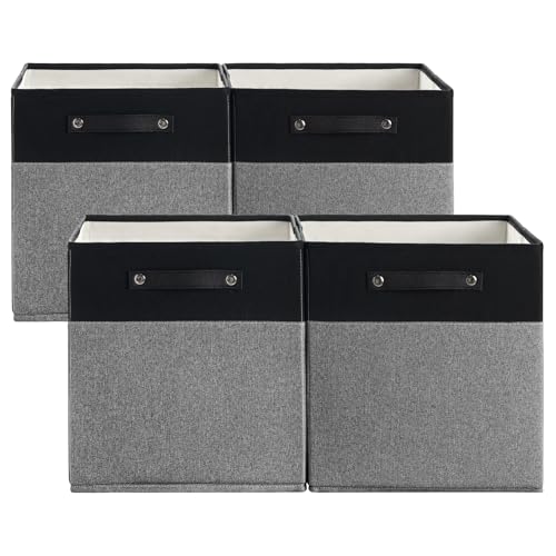 Closet Drawers (Black/Gray-4 Pack)