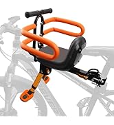 XIEEIX Rear Child Bike Seat,Rear Mounted Child Bike Seats,Back Mount Child Seat with Back Rest Ar...