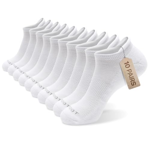 MONFOOT Men's/Women's 5-10 Pairs Athletic Cushion Running Performance Heel Tab Ankle Socks