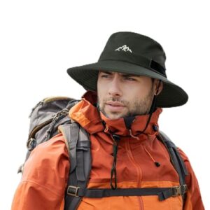 TOP-EX L/XL/XXL UV50+ Waterproof Bucket Sun Hat for Fishing Golf Hiking All-Weather Outdoor Rain Hat Stiff Brim