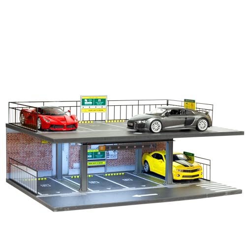 Garage with LED Light Matchbox Dioramas Parking Lot 8 Parking Spaces (Type 03)
