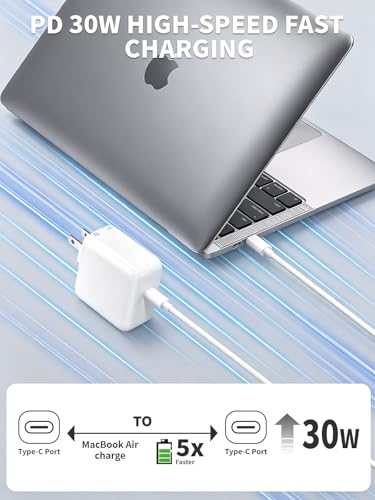 Apple 30W USB C Power Adapter With 10FT USB C-C Cable