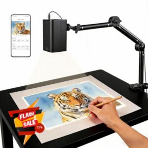 Art Projector for Tracing and Drawing - 5G WiFi & App-Free Web Control - Digital Sketch Projector with Stable Stand for Artists