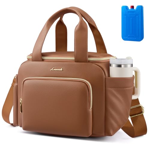 PU leather Lunch Box with Shoulder Strap