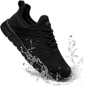 Slip Resistant Work Shoes for Men Slip On Sneakers Black Non Slip Work Shoes Water Resistant Work Shoe Lightweight Zapatos de Trabajo para Hombres