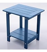 juserox Outdoor Side Table, Weather Resistant Double Small Adirondack Side Table, Outdoor/Indoor ...