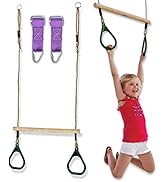 Trailblaze 70 Ft Zipline Kit and Tree Rock Climbing Holds - Slackline Zip Line for Backyard Obsta...