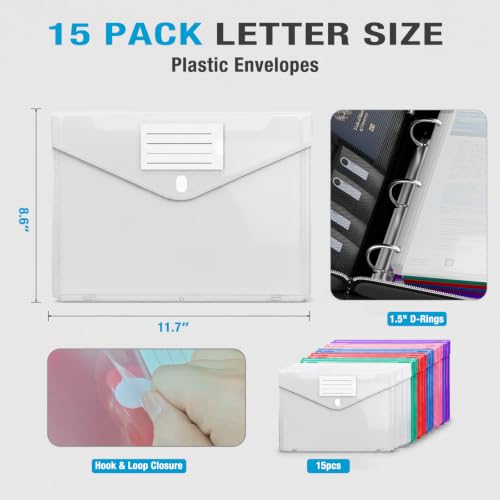 Black | Portable 3 Ring Binder Bag with Lock