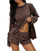 Opemiby Women's 2 Piece Sets Fall Casual Long Sleeve Sweatshirts and Matching Skort Winter Lounge...