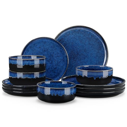 Blue Reactive Glaze Dishes Sets