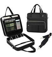 Quoyiyo Zipper Binder | 3 Inch O-Ring, 600 Sheet Capacity Trapper Keeper with Shoulder Strap & Ha...