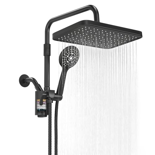 12 Inch High Pressure Rain Shower Head with Adjustable Extension Arm