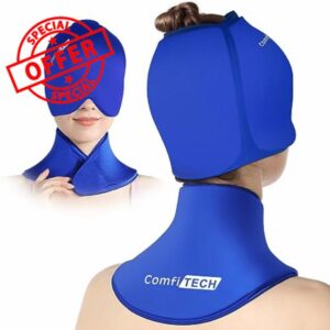 ComfiTECH Cold Cap and Neck Ice Pack Wrap Gel Combo