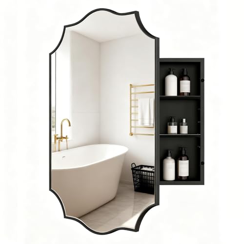 Decorative Bathroom Storage Cabinet with 2 Adjustable Shelves