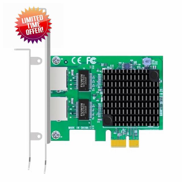 GLOTRENDS ST7470 2-Port 2.5Gb RJ45 Network Card with 2 x I226-V Controllers