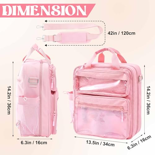 Large 3 Inch D Ring Binder Bag with Shoulder Strap Fits 14'' Laptop