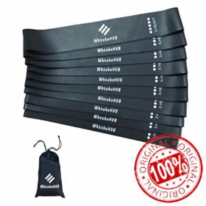 Resistance Loop Exercise Bands-5/10 Pack-10/12 Inch Stretch Bands for Working Out with Carry Bag-Elastic Bands for Physical Therapy