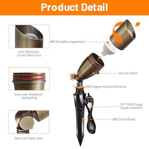 Waterproof LED Uplights & Accent Lighting with Connectors