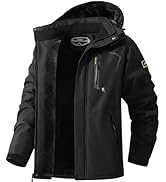 MAOYSSEN Men's mountaineering waterproof ski jacket winter warm snow jacket windproof hooded rain...