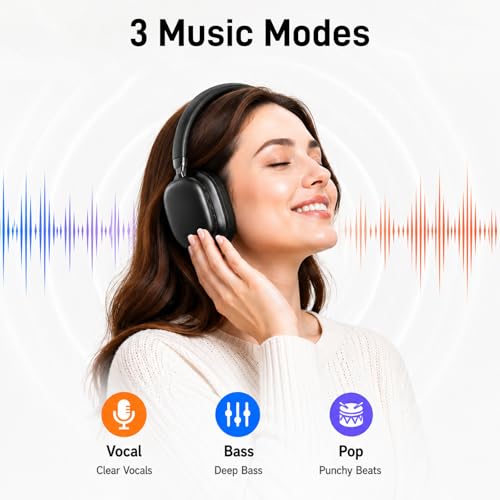 Foldable Lightweight Headset with 3 EQ Modes