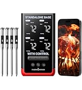 ThermoMaven Smart Bluetooth Wireless Meat Thermometer: Standalone Base, WiFi Unlimited Range, 6 S...