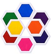 7" Large Ink Pads for Kids - Handprint Footprint Size Rainbow Stamps Pad, Safe & Washable Ink Pad...