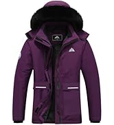 MOERDENG Women's Waterproof Ski Snow Jacket Winter Warm Hooded Snow Coat Mountain Windproof Ski J...