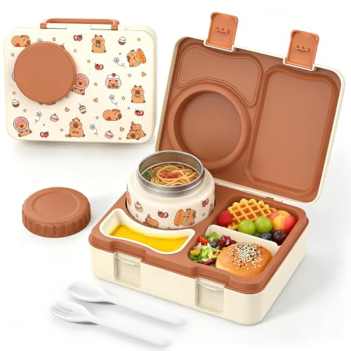 Leakproof Bento Box for Kids with 8OZ Insulated Food Jar