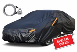 Kayme Sedan Car Cover Waterproof All Weather with Lock and Zipper