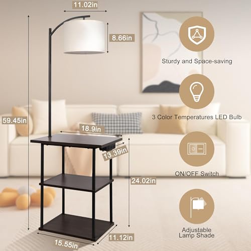 Modern Shelves Side Table for Bedroom
