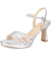 PIZZ ANNU Women's Allegra Low Block Heels Sandals Chunky Strappy Square Open Toe Ankle Strap Buck...