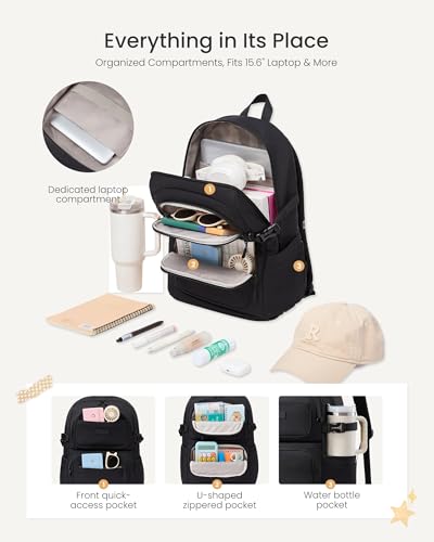 Large Capacity Laptop Backpack with Water Bottle Holder