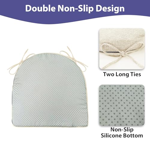 Chair Pads for Dining Chairs with Ties & Removable Cover
