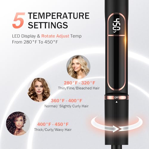 1 Inch Titanium Plates Hair Straightener with 15S Heat-up