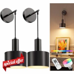 NIORSUN Battery Operated Wall Sconce Set of 2