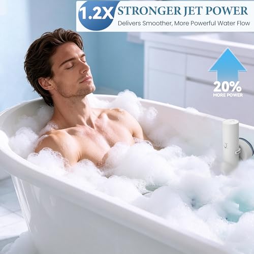Cordless IPX7 Waterproof Mute Rechargeable Bath Jet or Bubble Modes