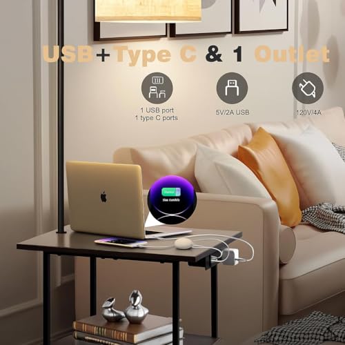Lamps for Nightstand with Charging Station(USB & Type-C & AC Port)