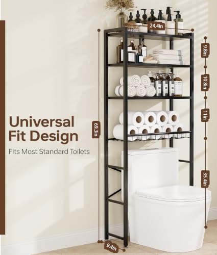 Space-Saving Toilet Shelf