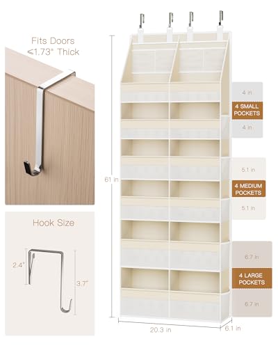 85lbs Capacity Behind the Door Storage for Baby Nursery