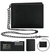 furid Genuine Leather Chain Wallet: RFID Blocking Men's Wallet with Anti-Theft Chain - Bifold Zip...