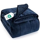 Topblan Sherpa Fleece Weighted Blanket for Adults, 15 lbs Dual Sided Cozy Fluffy Heavy Blanket, U...
