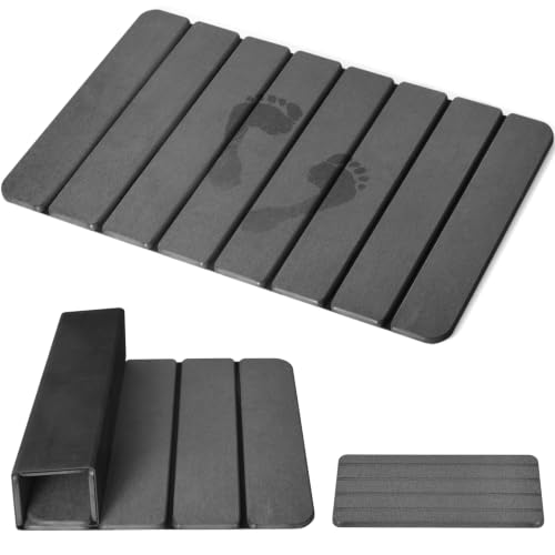 2 Pcs Super Absorbent Diatomaceous Earth Mat with Non-Slip Base