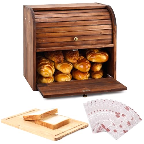 Brown | Large Breadbox with Ventilation Holes