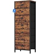 Furnulem Night Stand with Charging Station, USB Ports and Outlets, 28.3 Inch Tall Bedside Table w...