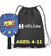 Helium Pickleball Paddle for Kids – Child Size for Children 12 and Under, Lightweight Honeycomb C...